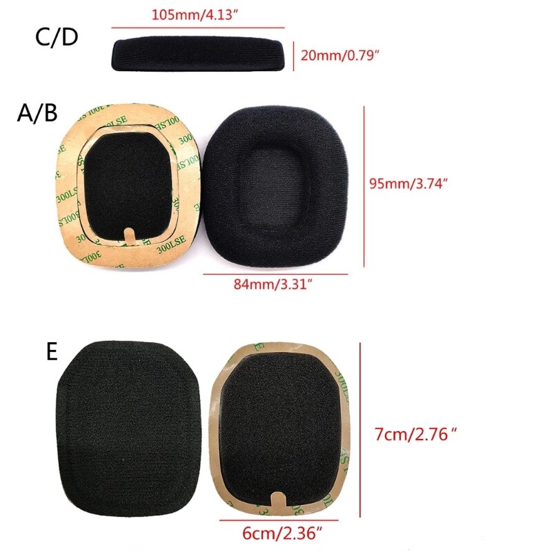 Ikat Kepala Bantalan Telinga PU/Flanel untuk A40 A50 Gen3 Gen4 Headset Bantalan Telinga Bantalan Telinga Pengganti Busa