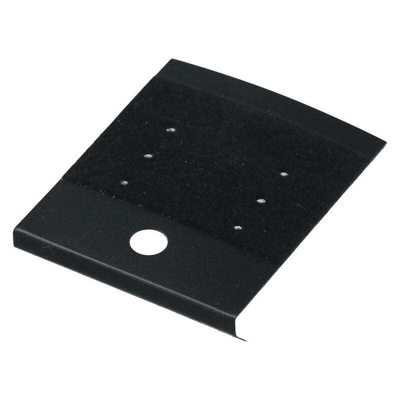 การ์ดแสดงต่างหูกำมะหยี่สีดำกล่องเครื่องประดับพลาสติกสีดำแขวนแสดงบัตรผู้ถือต่างหูการ์ดแสดงผล