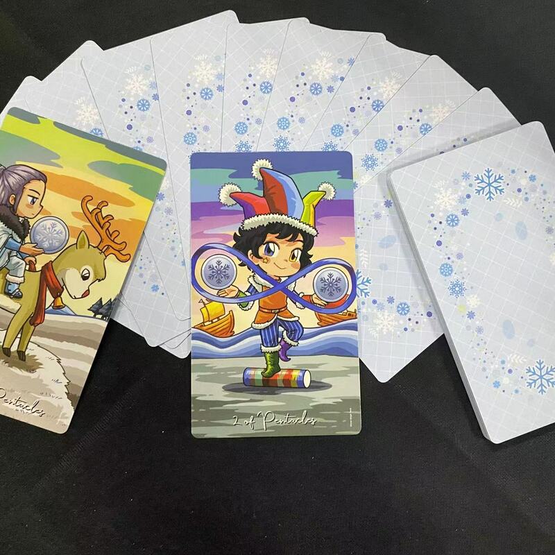 Juegos de cartas de Tarot mágico de invierno, 12x7 cm