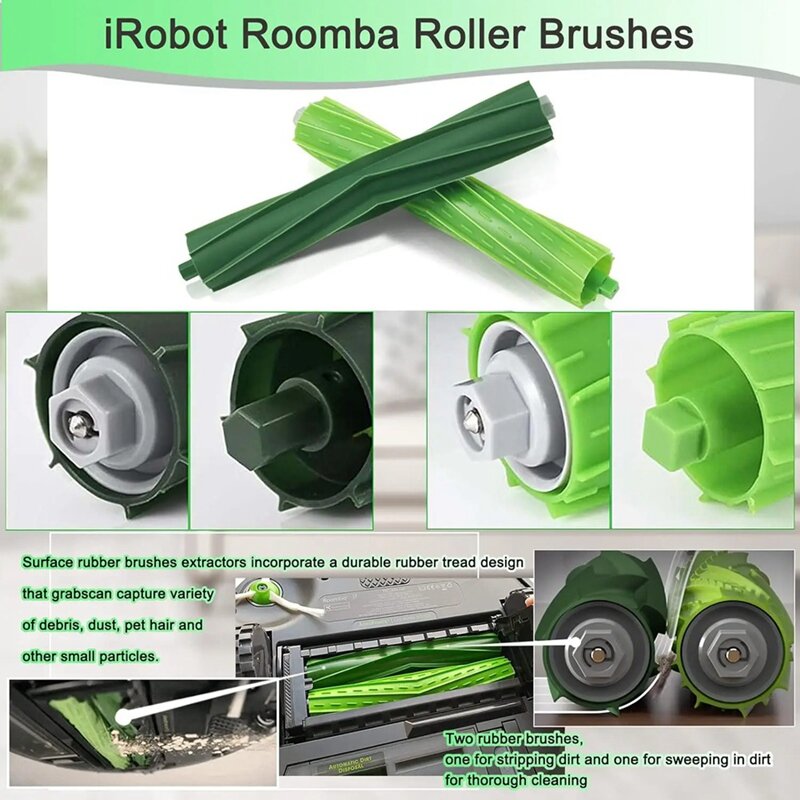 Untuk Irobot Roomba I7 I7 I6 I8 I3 Plus E5 E7 E & I Seri sikat sisi utama filter Hepa Aksesori suku cadang pengganti Penyedot Debu