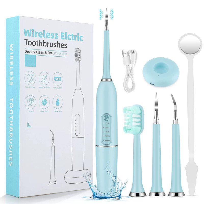 5 velocità Touch Tooth Stone Remover Home Electric Tooth Cleaner denti strumento di bellezza macchina per sbiancare i denti Lipolaser