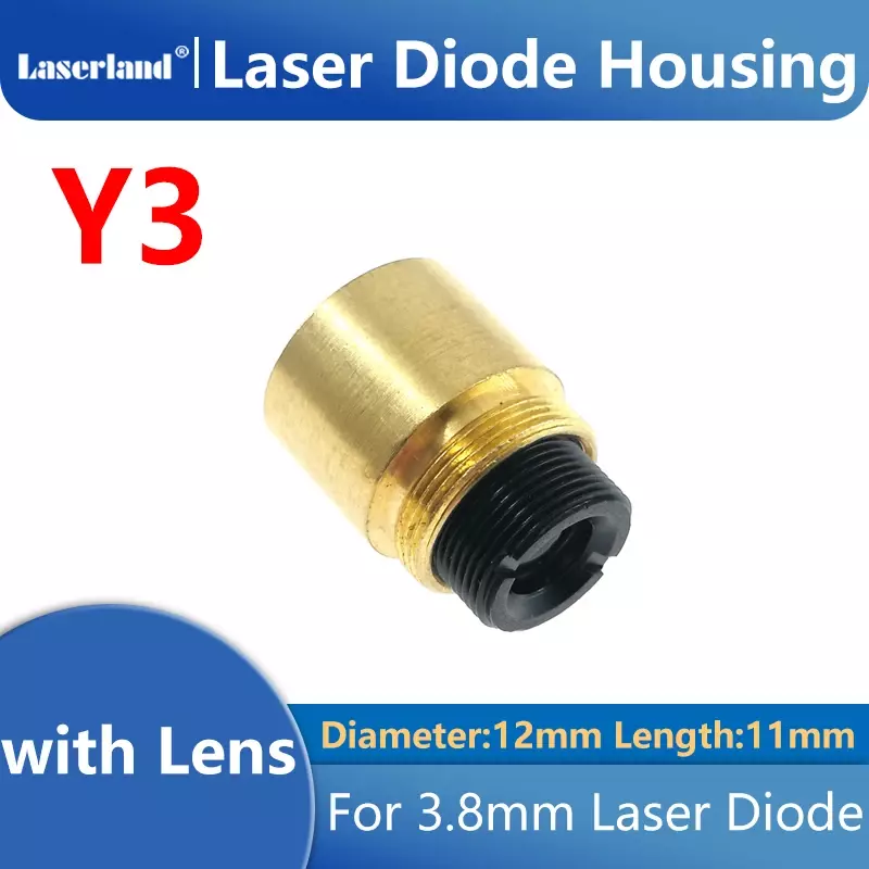 Lente per dissipatore di calore con alloggiamento in ottone 1211 focalizzabile per diodo Laser da 3.8mm a-38 LD