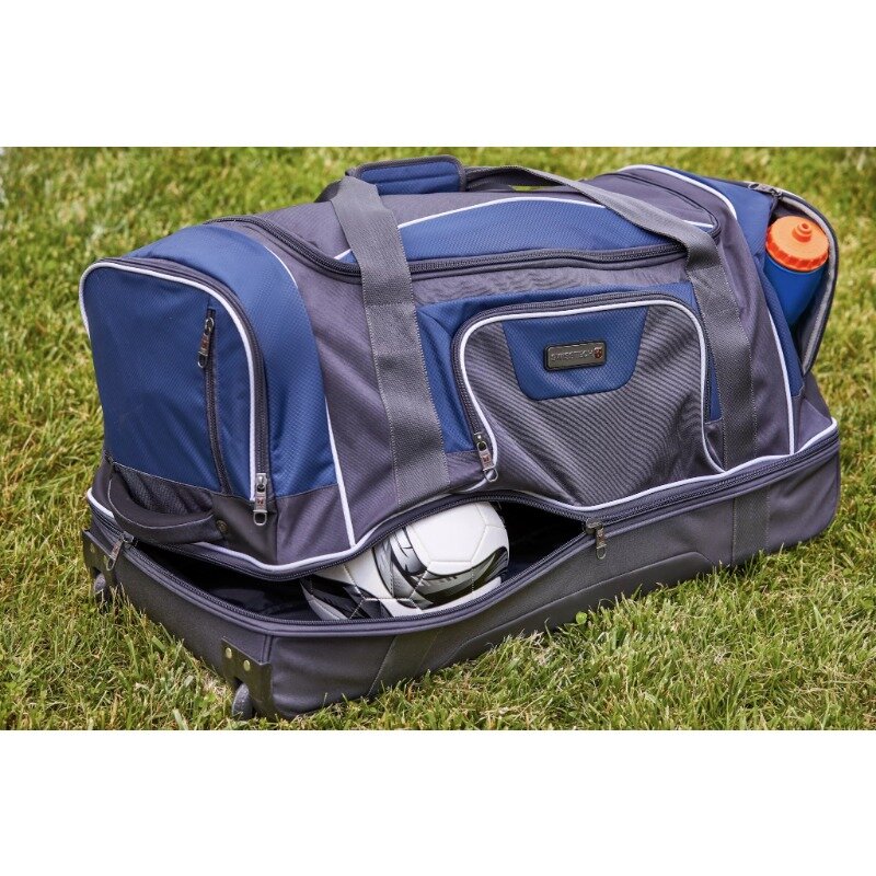 30-дюймовая Дорожная Спортивная сумка с подвижным дном, синяя