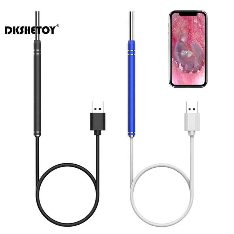 Ear Wax Cleaning With Camera Ear Cleaner Endoscope Spoon Mini Camera Ear Picker Removal Visual Ear Mouth Nose Android