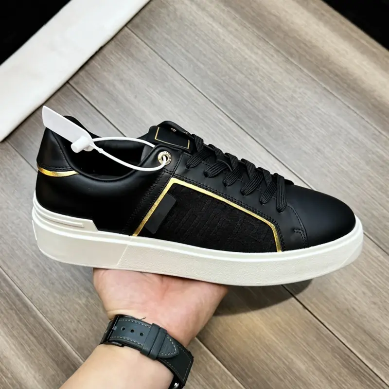 Originele Casual Schoenen Voor Heren Van Hoge Kwaliteit, Echt Leren Sneakers Zwart Wit
