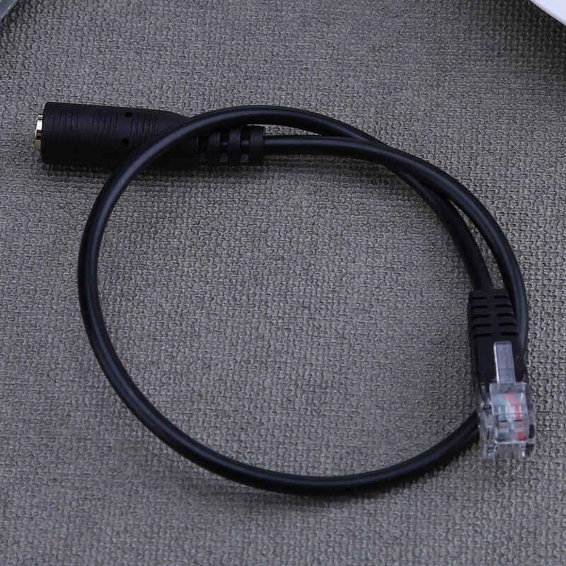 30cm 3.5mm OMTP Headset ponsel pintar untuk 4P4C RJ9/RJ10 kabel adaptor telepon 3.5mm TRRS Female Head Jack