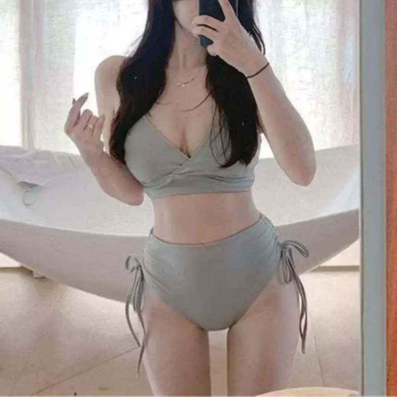 Baju renang Bikini mikro wanita pakaian renang mode seksi musim panas Model baru versi Korea Cinjunto De Dos Piezas Mujer