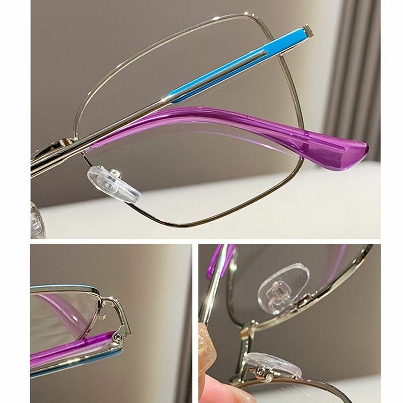 Gafas clásicas de protección ocular para hombres y mujeres, lentes cuadradas de Metal con bloqueo de rayos azules, ultraligeras para computadora