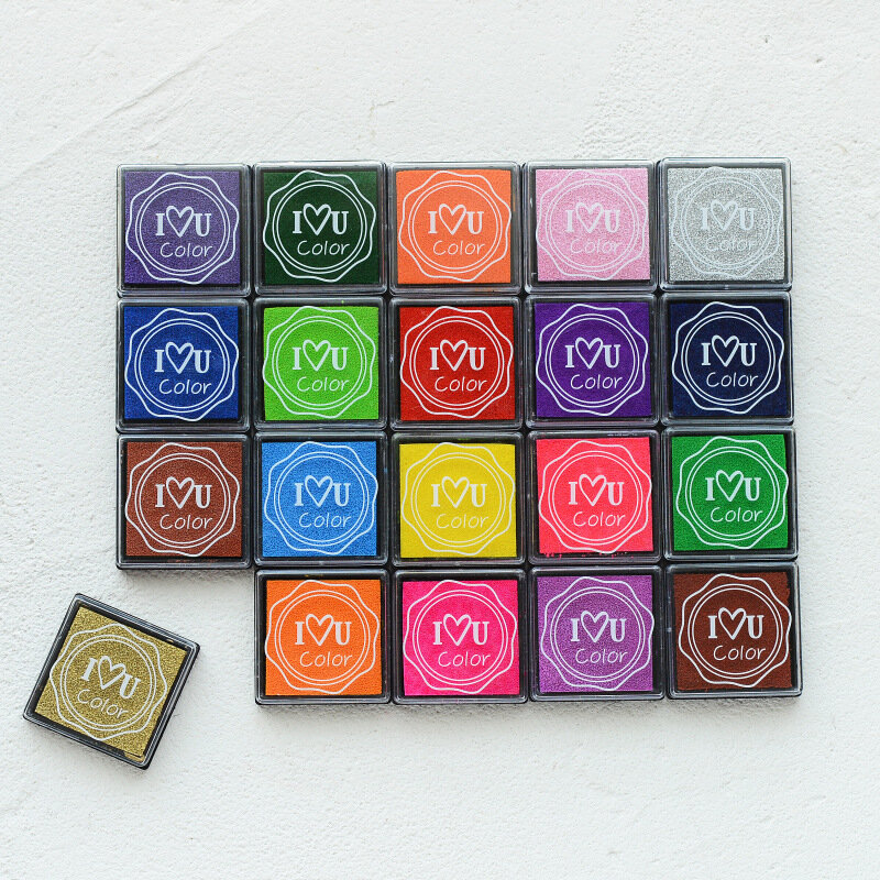 20 kolorów/pudełko znaczek Inkpad Vintage rzemiosło odcisk atramentowy kolorowe znaczki Inkpad do scrapbookingu uszczelnienie dekoracji zabawki prezent