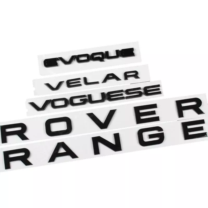 3d Abs Zwarte Auto Kofferbak Evoque Logo Velar Badge Vogue Se Letters Embleem Voor Range Rover Sport L322 L320 L494 Sticker Accessoires