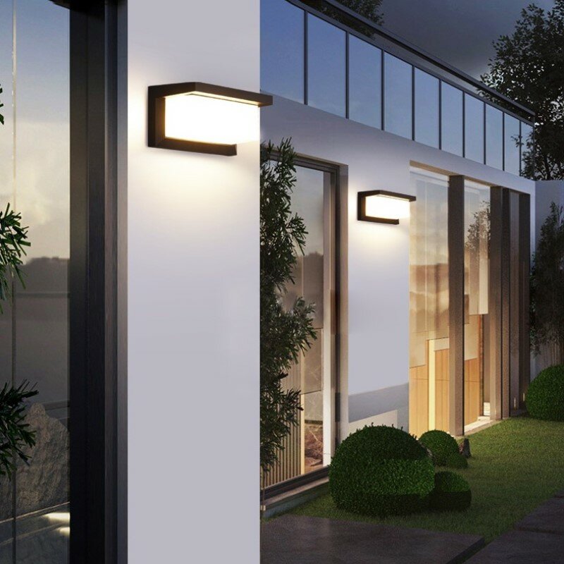 Luces LED impermeables para exteriores, lámpara de pared con Sensor de movimiento, IP65, AC85-265V