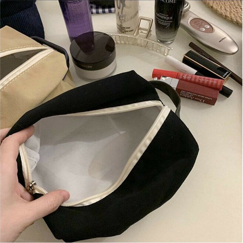Girls Cosmetic Bag Makeup Toiletry Storage Pouch Portable Handbag Reusable Foldable Make Up Cases Women Cosmetic Organizer New
