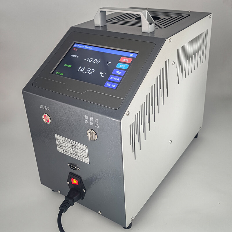 Calibrador de temperatura de bloque seco con pantalla táctil de-40-120 grados, tipo de pozo seco, horno de calibración