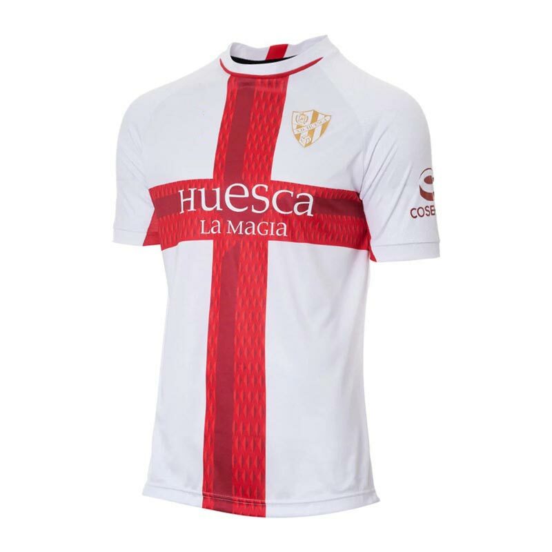 23-24 LA LIGA gorąca sprzedaży zespół Huesca Top Zomer Vrijetijdssport Outdoor Losse Top 3d Geprint koszulka Polo niet-Aangepast