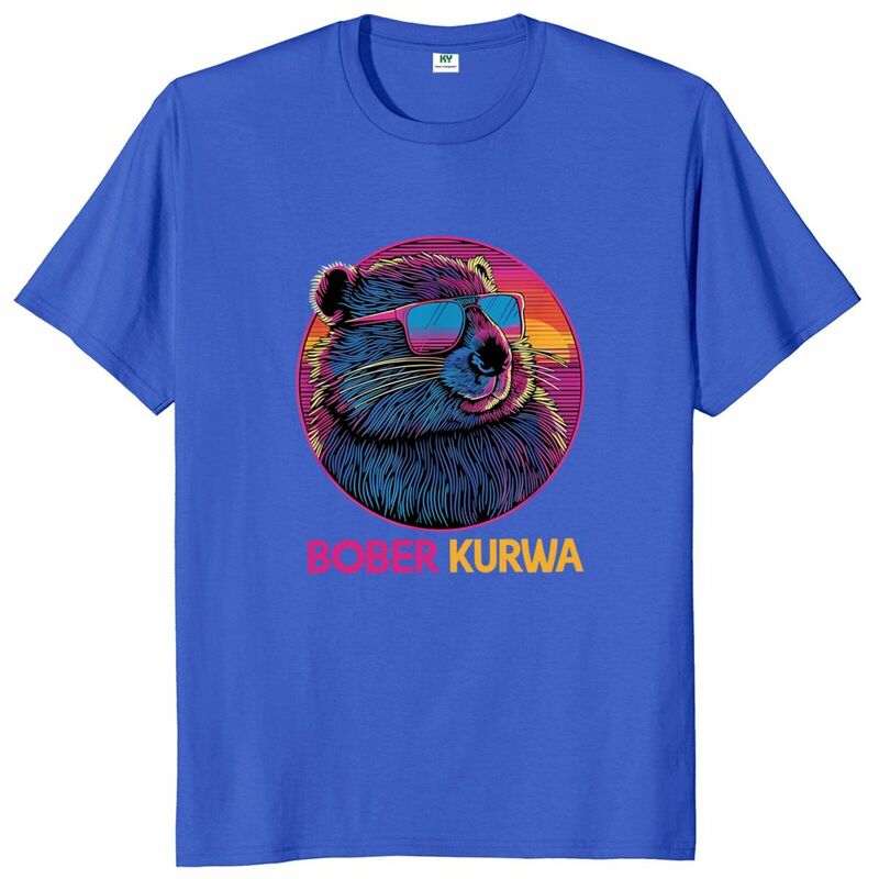 Retro Bober Bóbr Kurwa T Shirt Funny Meme Trend Y2k T-shirt For Men Women 100% Cotton Soft Unisex O-neck Tee Tops EU Size