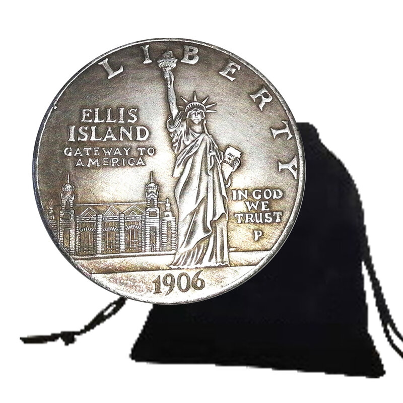 Luxus Freiheit ein Dollar uns 3d Kunst Münzen Denkmal Amerika Paar Münz tasche Münze Gedenkmünze Glücks münze Geschenkt üte