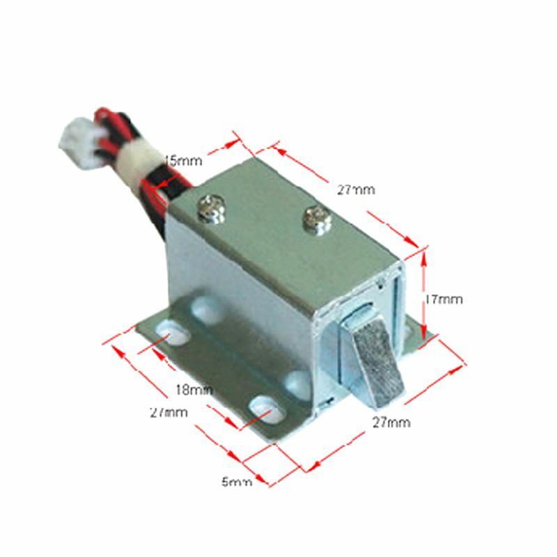 Slim 12V/0.4 A Electromagnetic Solenoid Lock Safe Small Size Easy to Install for Electirc Lock Cabinet Door Drawer Lock W3JD