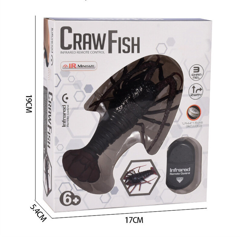 Controle remoto animais realista crayfish rc elétrico lagosta veículo carro animal de estimação camarão modelo halloween pranks piada brinquedos