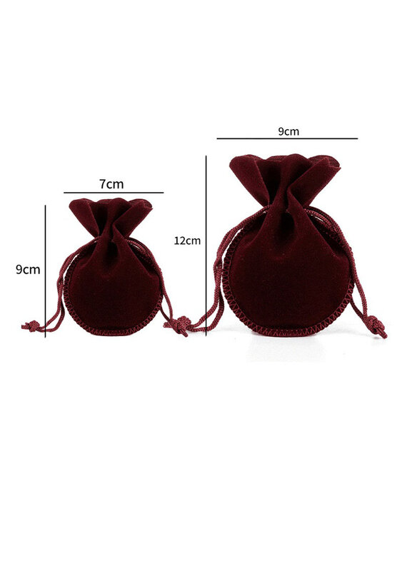 50pcs/lot 7x9cm Lovely Cute Small Drawstring Velvet Bags Gourd Pouch Charms Necklace Earrings Ring Jewelry Packaging Bag