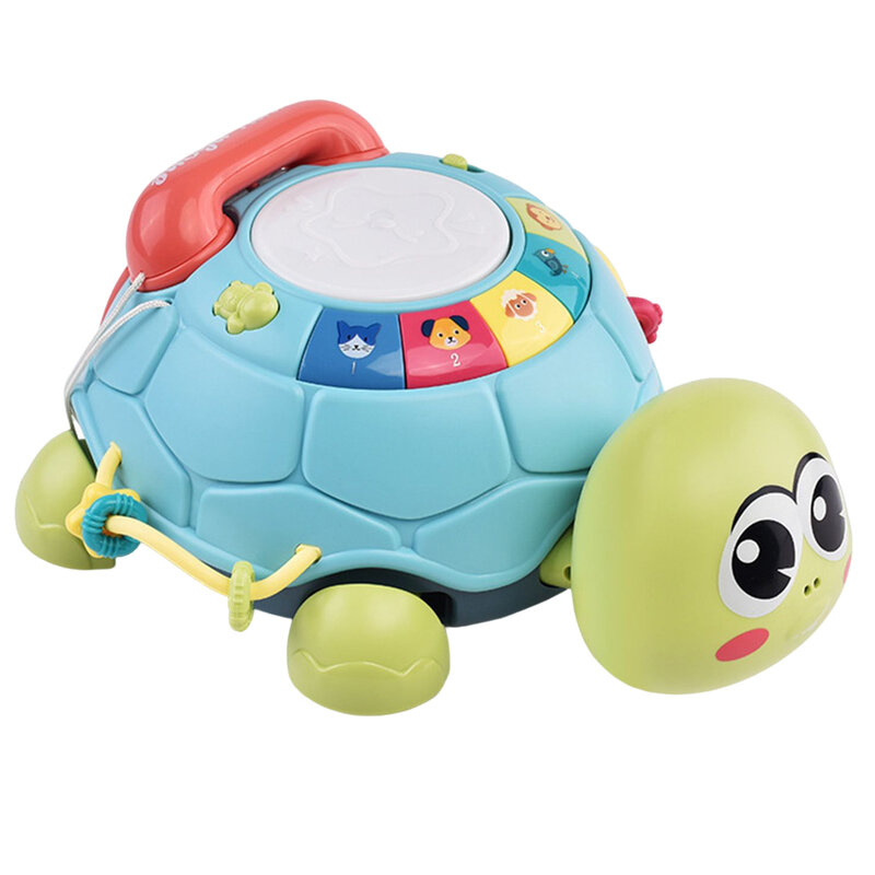 Mainan kura-kura musik bayi mengembangkan keterampilan Motor dan belajar menghitung untuk anak-anak bayi laki-laki perempuan