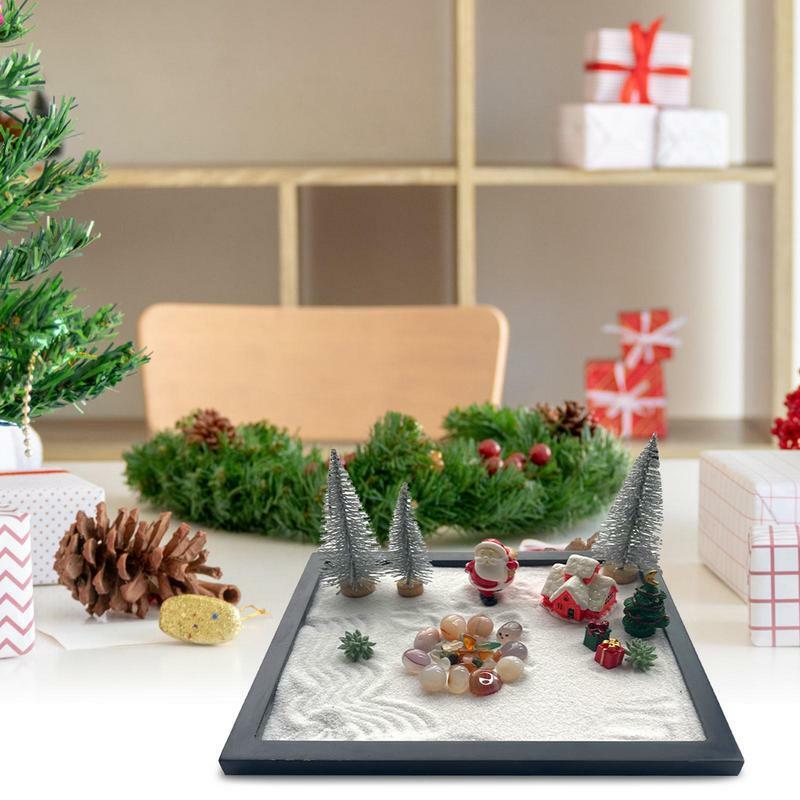 Weihnachts landschafts dekoration Miniatur figuren Weihnachts zubehör Weihnachts szene Fee Garten Puppenhaus Dekor für