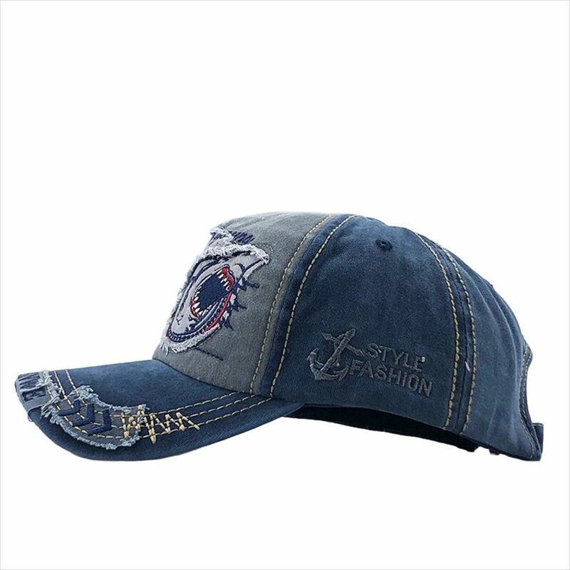 Animal Shark Baseball Cap Fashion Adjustable Sunproof Truck Cap Sun Hat Cotton Snapback Hat Outdoor Sports