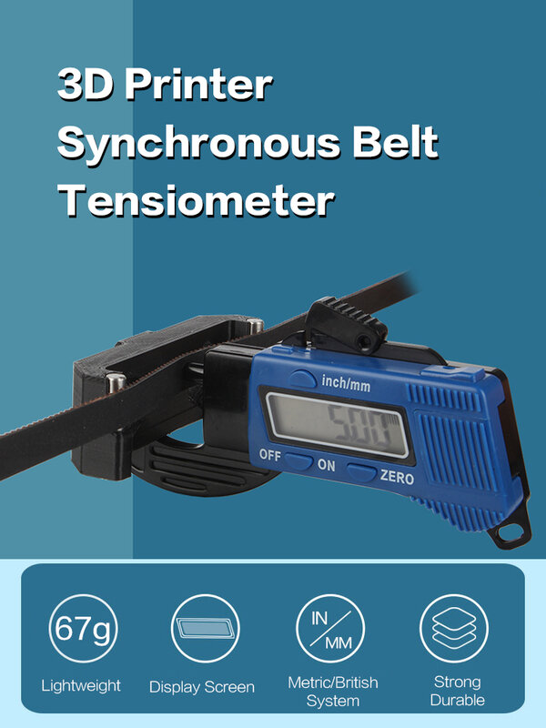 3DSWAY 3D Printer Parts 2GT Timing Belt Elastic Tensiometer Voron Synchronous Belt Tension Gauge Tester Detection Measurement