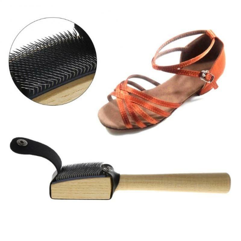Limpiadores de alambre de suela de gamuza de madera, cepillo de limpieza de zapatos de baile, herramientas de limpieza del hogar, cepillo de zapatos