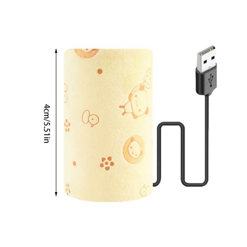 Chauffe-lait portable avec couvercle isolant USB, bouteille, couverture métropolitaine, manchon chauffant en rine, biSantos de voyage, garde-chaleur pour bébé