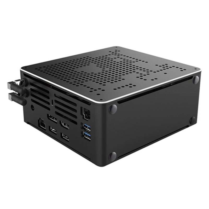 TOPTON-Mini PC para juegos, ordenador de escritorio de décima generación, Nuc Xeon W-10885M i7 10870H, 2 LAN, Windows 11/10, 2 x DDR4, 2 x NVME, 4K, DP, HDMI2.0