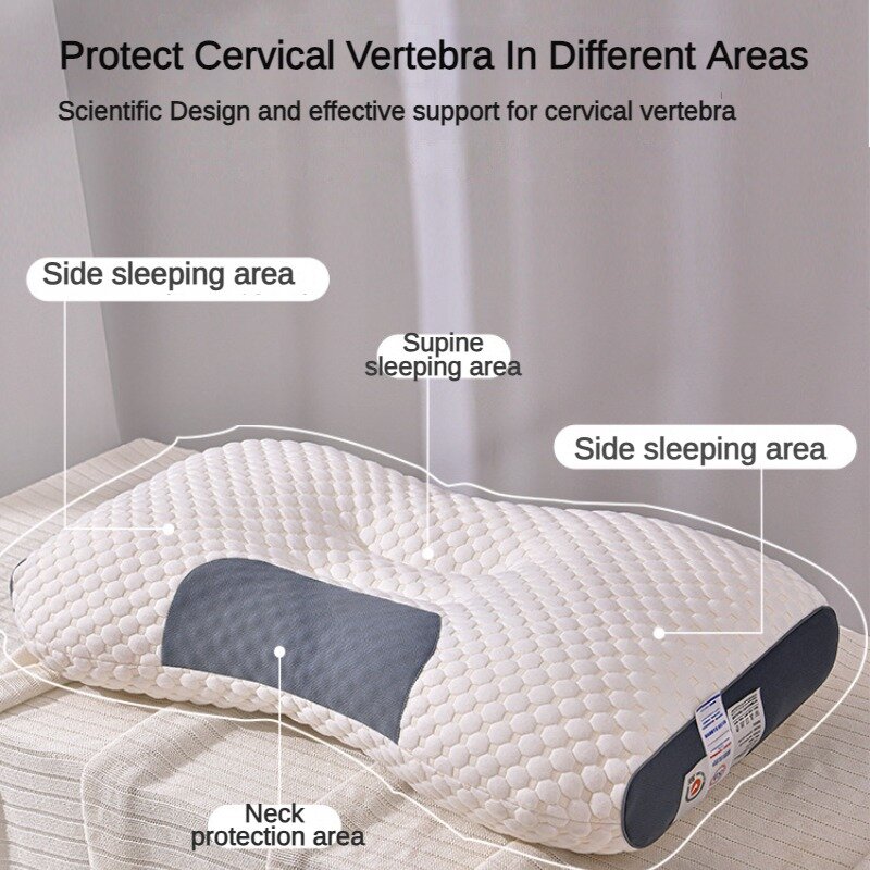 Il cuscino ortopedico a trazione inversa protegge la Vertebra cervicale e aiuta a dormire il cuscino a collo singolo può essere lavabile in lavatrice 48x74cm