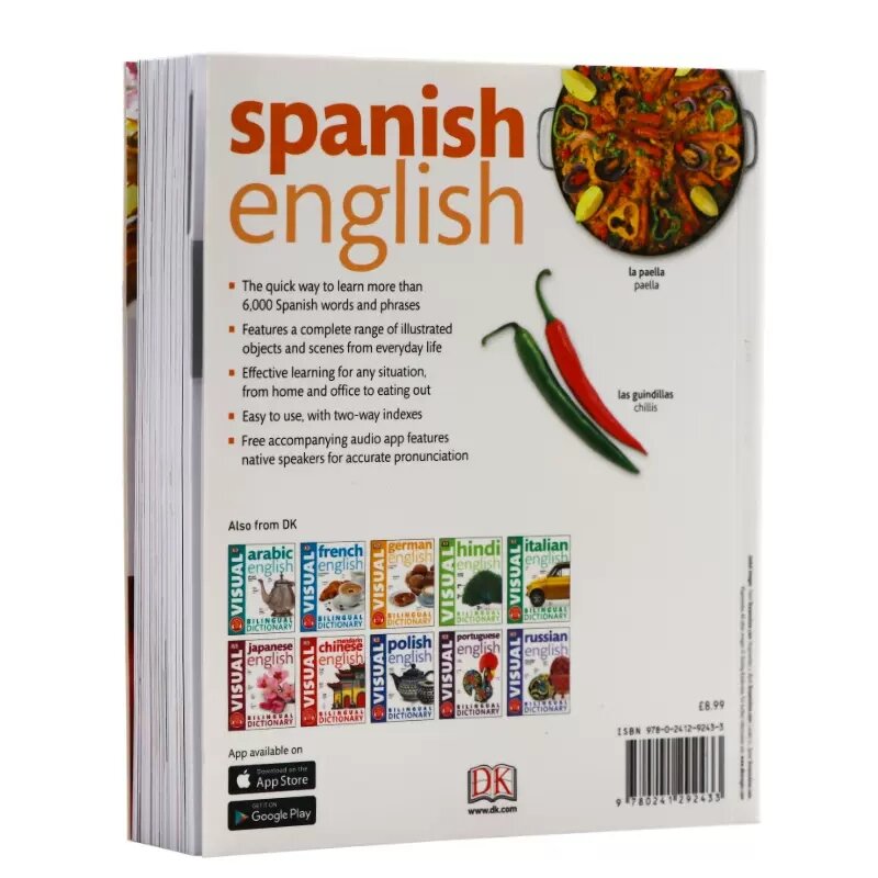 DK испанско-английский двуязычный визуальный словарь двуязычный контрастный Графический словарь Книга