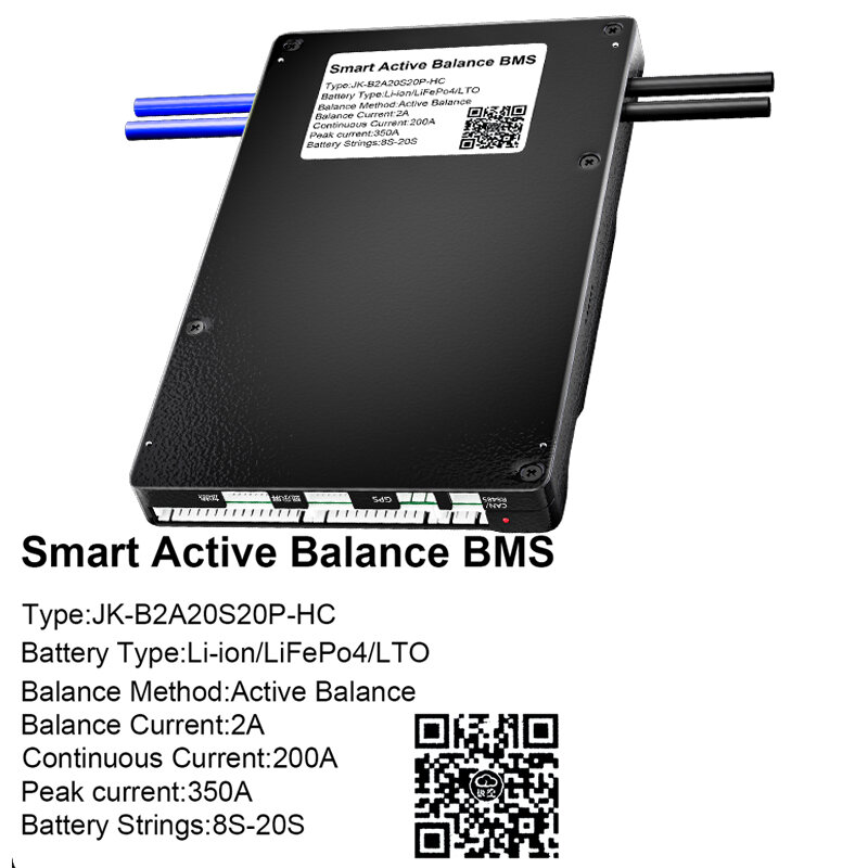 Плата балансировочная JKBMS Smart BMS 8S, Lifepo4, 200A, с функцией Bluetooth, RS485