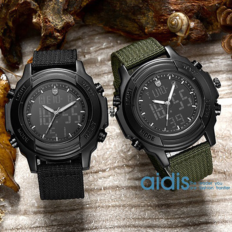 Addies-relógio de pulso de quartzo militar masculino, resistente a choques, à prova d'água, digital, luxo, moda, 2023