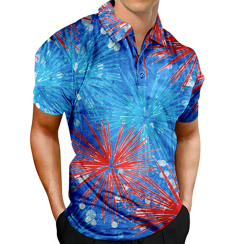 Мужская классическая рубашка, Спортивная рубашка с изображением патриотического представления, Дня независимости, американского флага