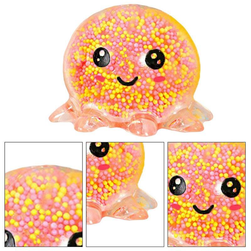 Glowing Octopus Squeeze Toy, Soft Squid Sensory Toy, Bubble Vent Ball, Funny Stress Relief, Presentes para crianças e adultos
