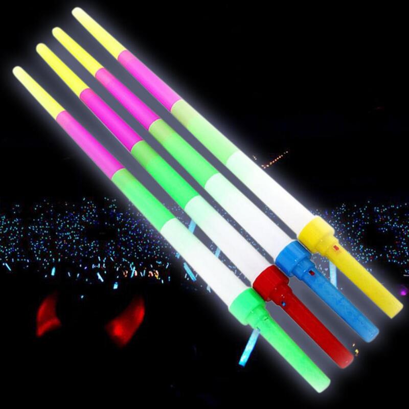 Glow Stick incandescente regolabile lampeggiante flessibile estensibile intrattenimento sicuro concerto Performance Party Decor giocattolo per bambini