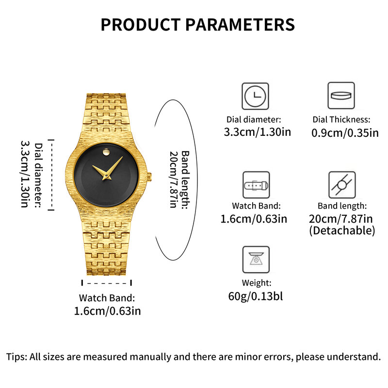Yalalusi Merk Dameshorloges Hot Gold Simple Style 2024 Nieuwe Box Watch Remover Ion Gold Plating