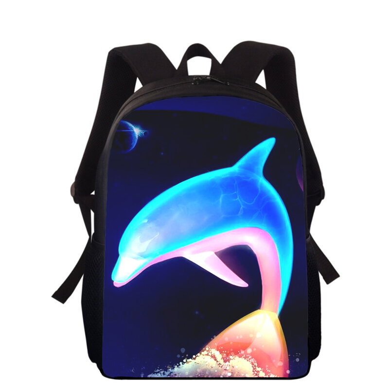 Dolphin animal 16 "zaino per bambini con stampa 3D borse per la scuola primaria per ragazzi e ragazze zaino per studenti borse per libri scolastici