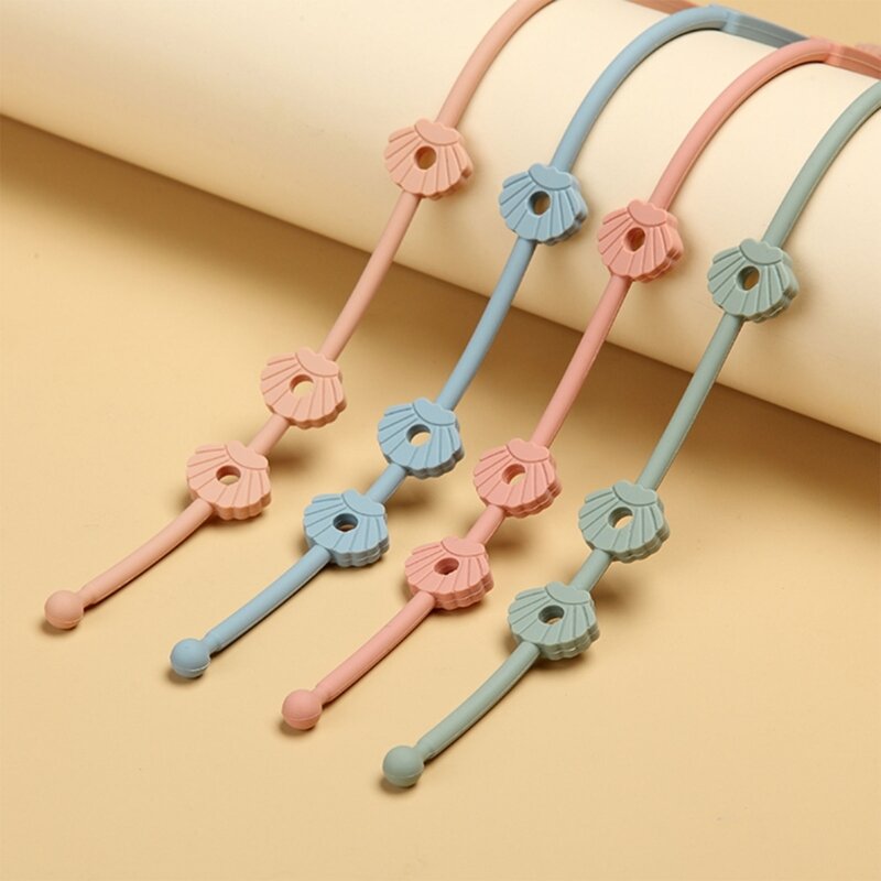 Anti-Lost Chain Baby Pacifier Hanging Strap Holder for Nipples Silicone Teething Toy Newborn Birthday Shower Gift