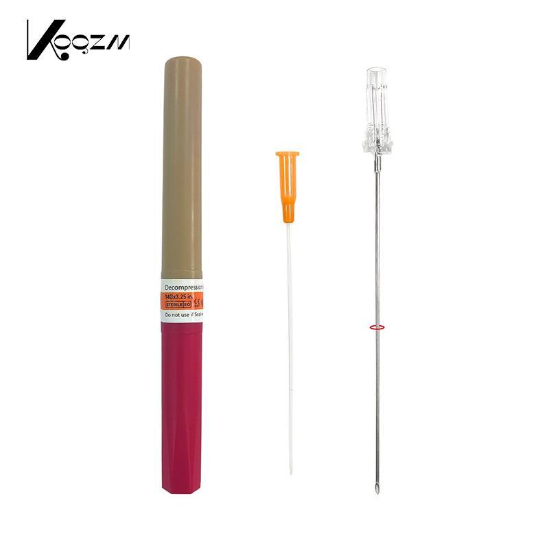 Disposable Medical Chest Decompression Needle Tension Pneumothorax Thoracic Needle Emergency Equipment First Aid Kit