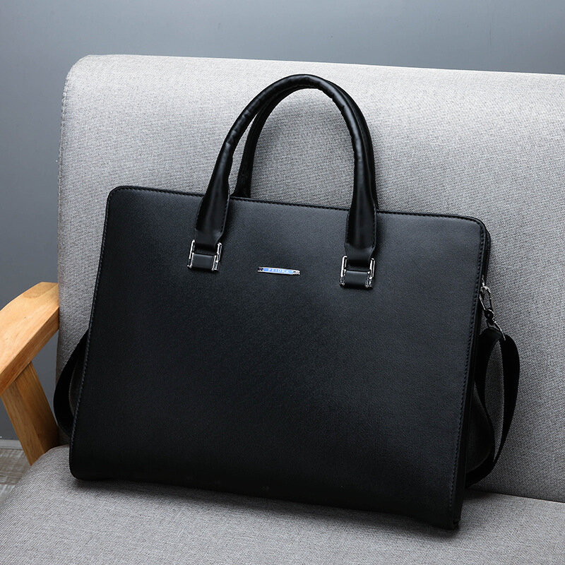 Borsa valigetta per uomo borsa a tracolla in pelle per Laptop di design esecutivo borsa a tracolla per uomo d'affari borsa a tracolla quadrata a tracolla