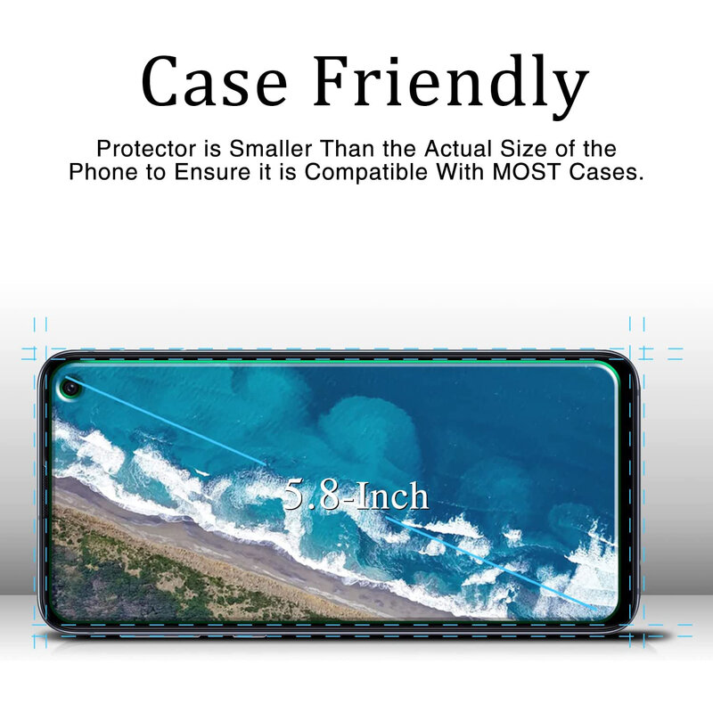 2/4 pezzi di vetro temperato per Samsung Galaxy S10e SM-G970 pellicola proteggi schermo in vetro