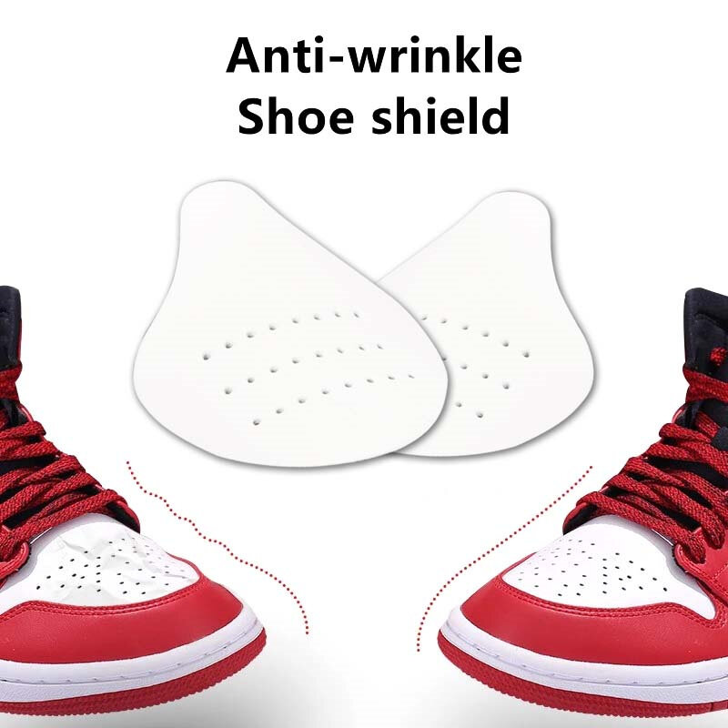 รองเท้าผ้าใบ Crease Protector ดัด Crack Toe Caps เครื่องยืดรองเท้า Expander Shaper โฟม Anti พับรองเท้า Case ชุดป้องกัน