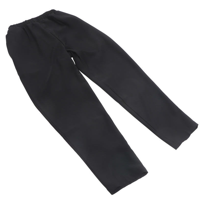 Pantalones Cargo sueltos de Material transpirable para mujer, ropa de trabajo de Chef, negro, un par