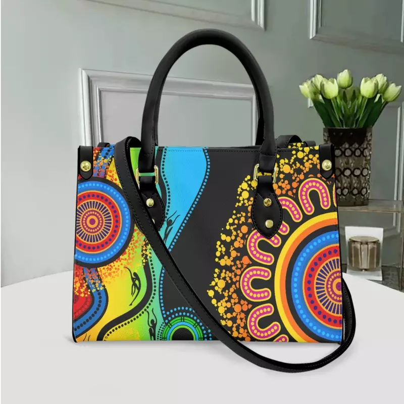 Bolsos de diseño de marca Tribal australiana para mujer, bolsos de mensajero de estilo folclórico Retro, bolsos de hombro de cuero a la moda para niñas, regalo, nuevo