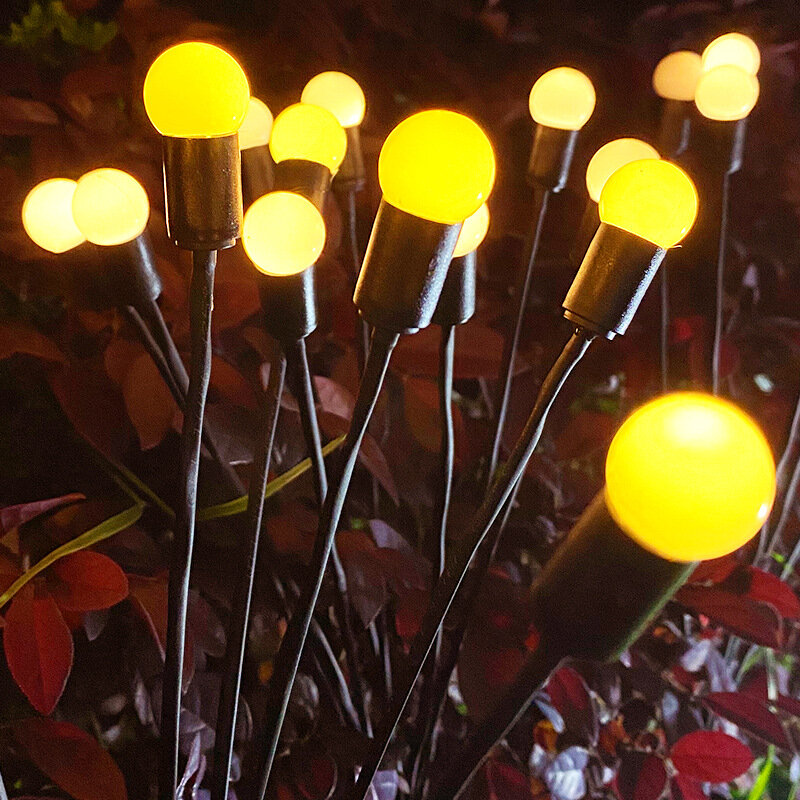 1 pz 10 teste solare LED luce esterna decorazione del giardino luci del paesaggio fuochi d'artificio lucciola luci prato giardino Decor luce solare