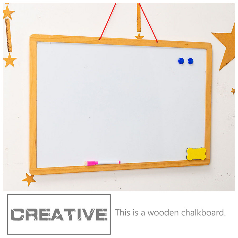 Double-sided Blackboard Whiteboard Practical Wooden Writing Chalkboard
