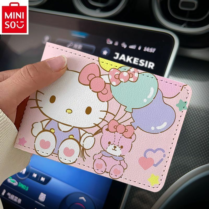 MINISO Sanrio Cartoon Hello Kitty Kuromi Cute Driver's License Protective Cover 2-in-1