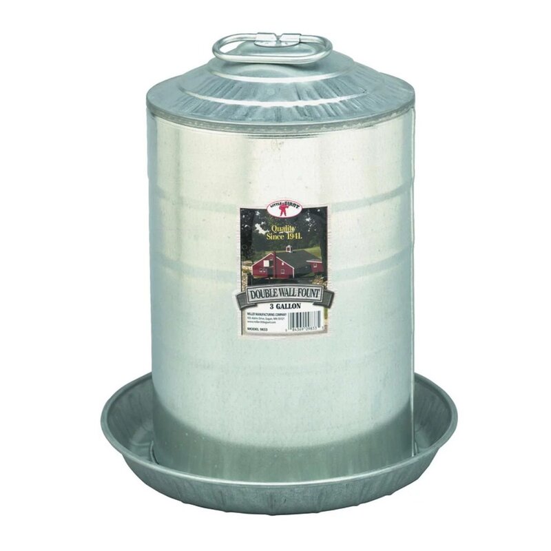 Little Giant 3 gal Aço Aves Waterer, Manufacturing
